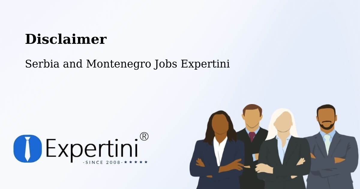 Disclaimer – Alma - Serbia and Montenegro Jobs Expertini