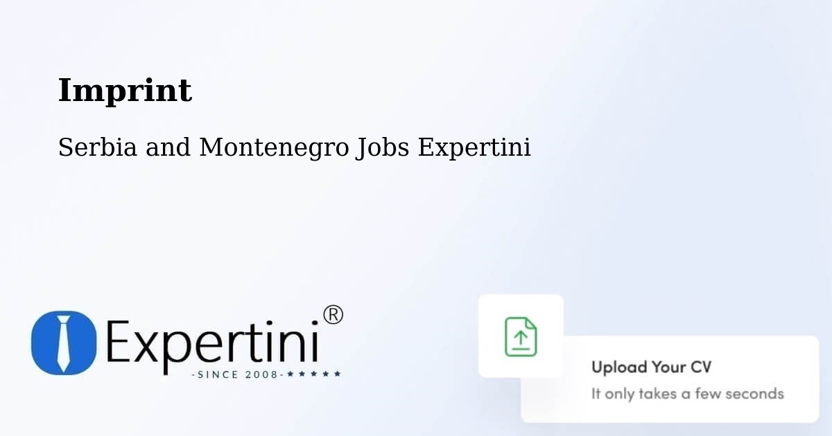 Imprint – Alma - Serbia and Montenegro Jobs Expertini
